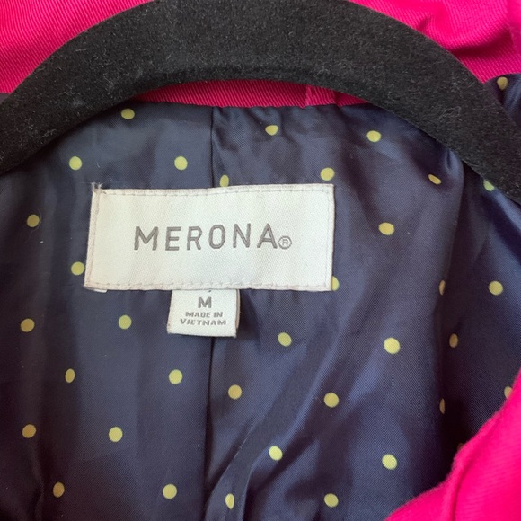 Pink Merona lightweight pea coat style jacket - Picture 2 of 6